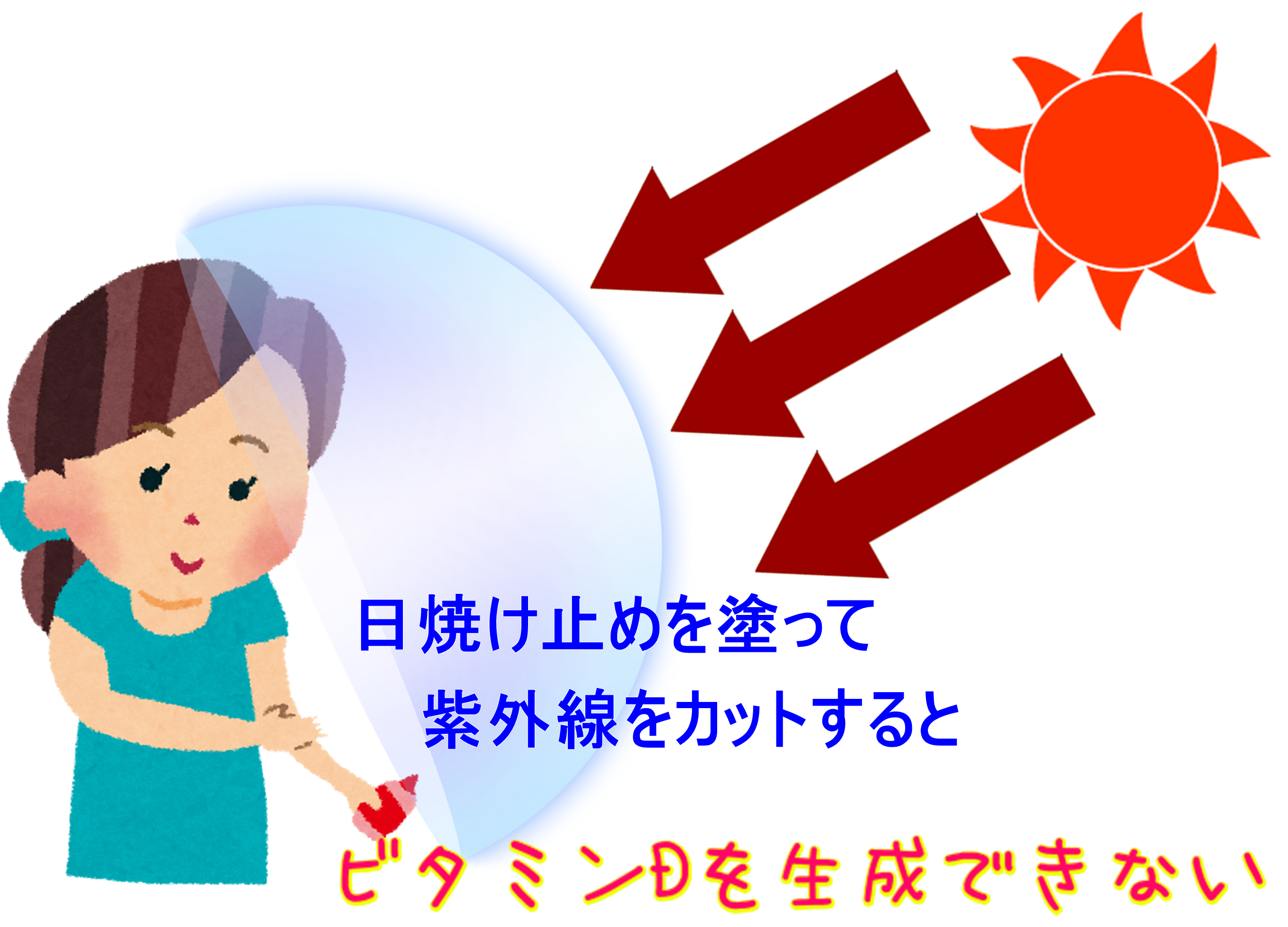 日焼け止めを塗るとビタミンDが生成されない
